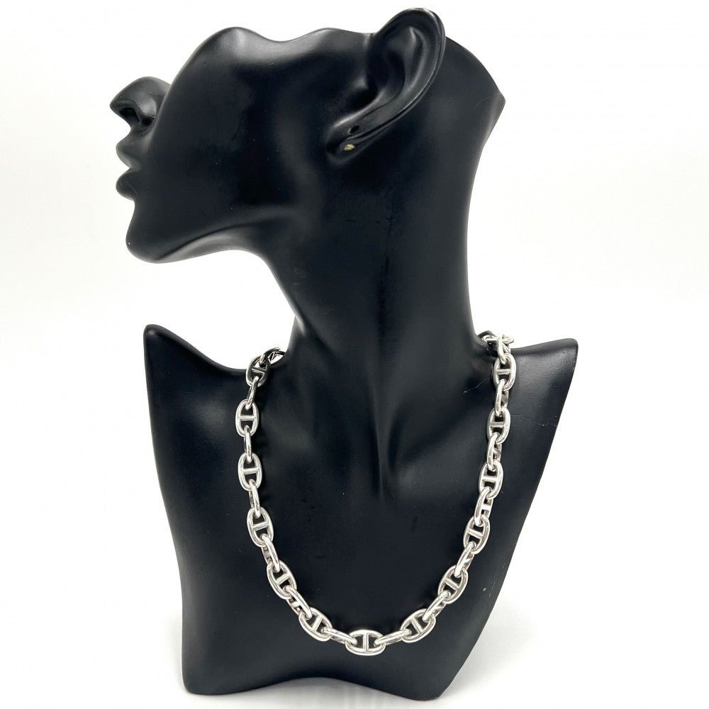 HERMES エルメス ネックレス シェーヌダンクルMM アクセサリー ジュエリー 36コマ シルバー925 メンズ 約98.5g【中古品】