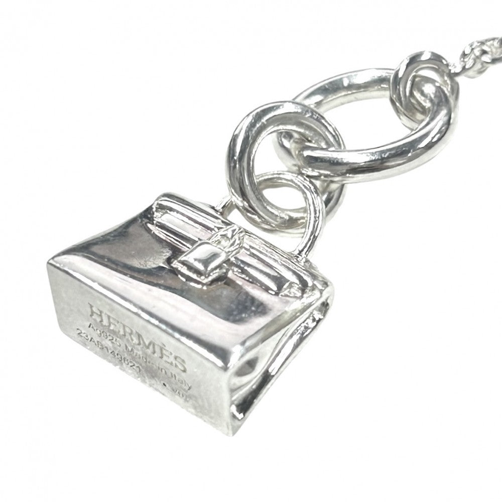 【開店SALE】 HERMES エルメス ネックレス ペンダント アミュレットケリー　 バッグモチーフ　 アクセサリー シルバー925 レディース 約10.3g【中古品】