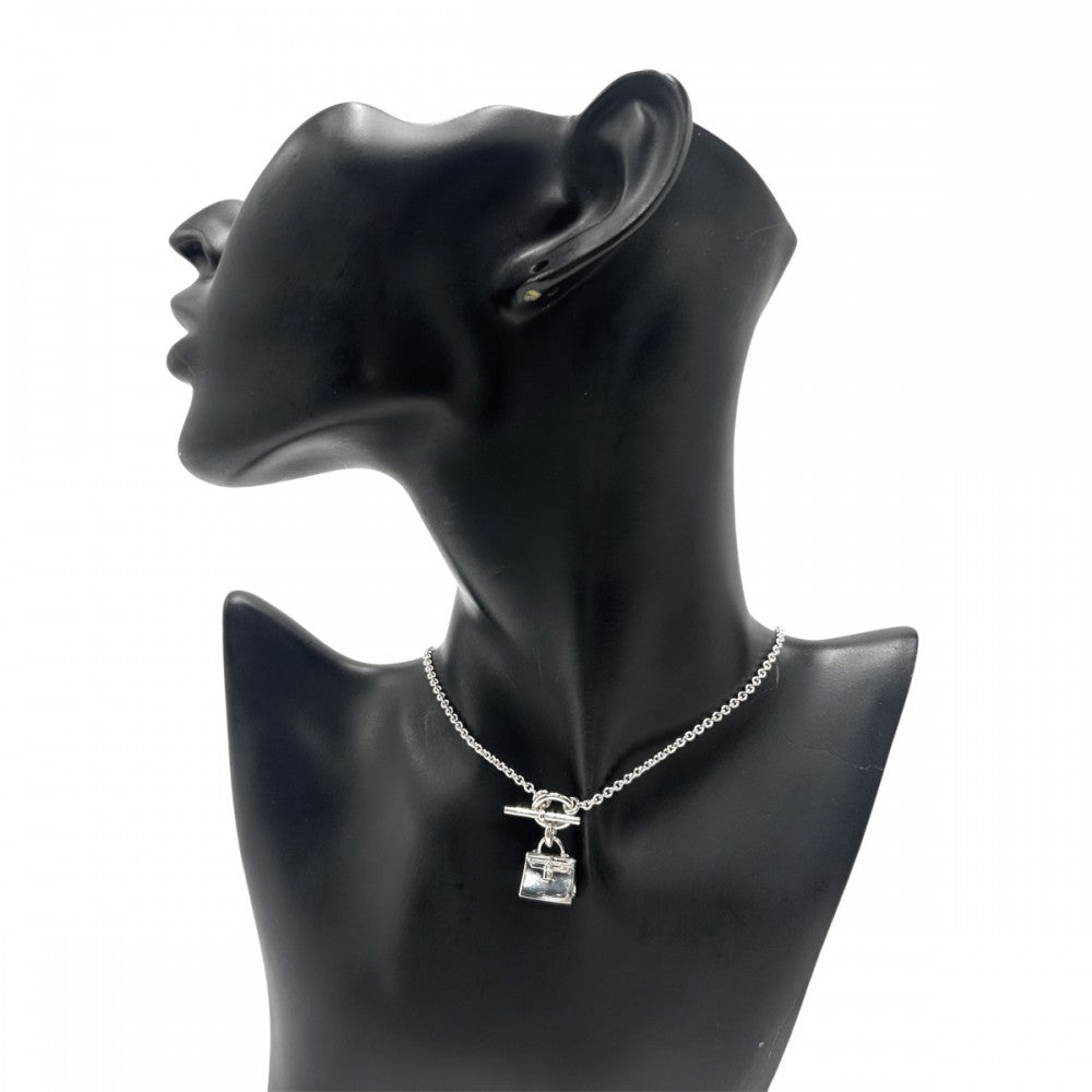 【開店SALE】 HERMES エルメス ネックレス ペンダント アミュレットケリー　 バッグモチーフ　 アクセサリー シルバー925 レディース 約10.3g【中古品】