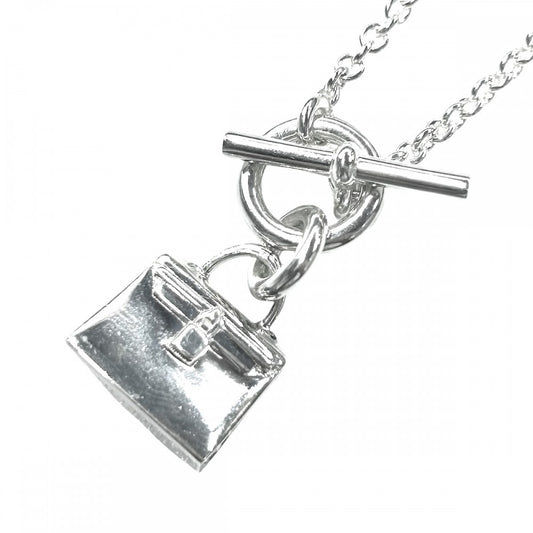【開店SALE】 HERMES エルメス ネックレス ペンダント アミュレットケリー　 バッグモチーフ　 アクセサリー シルバー925 レディース 約10.3g【中古品】