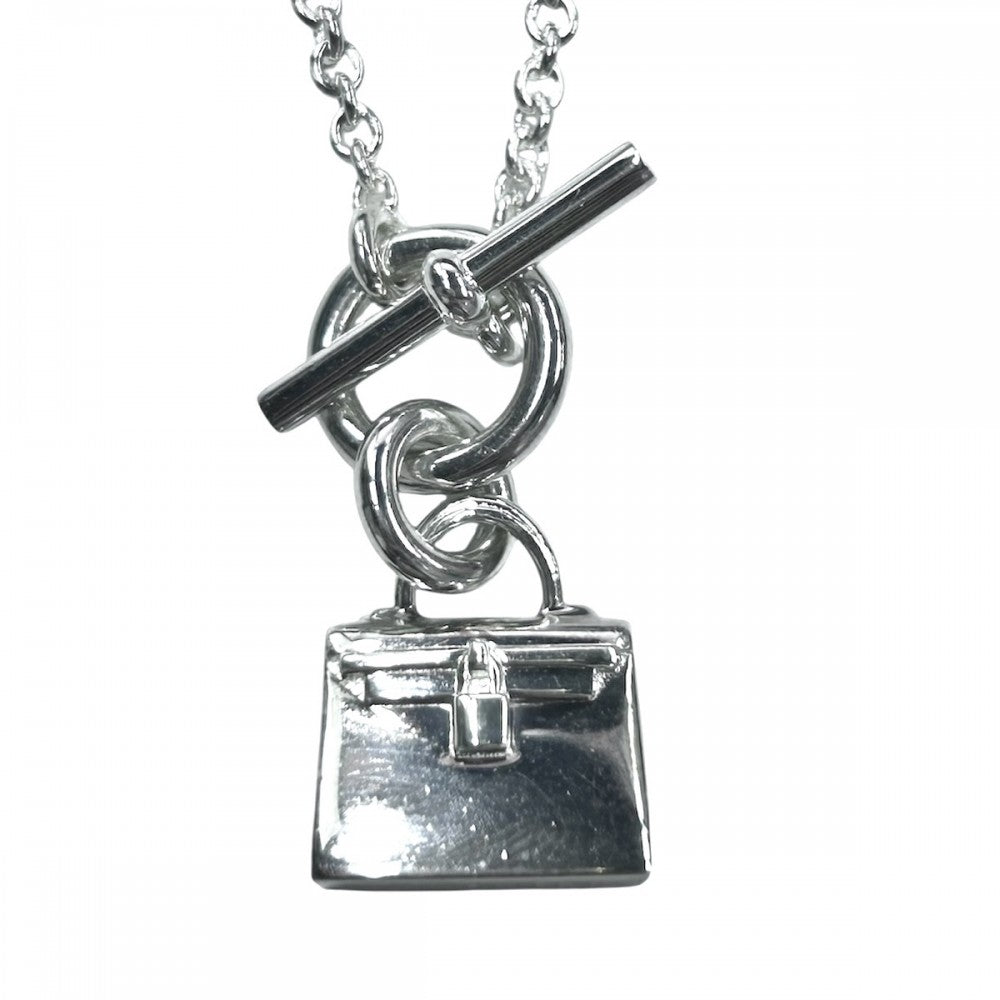 【開店SALE】 HERMES エルメス ネックレス ペンダント アミュレットケリー　 バッグモチーフ　 アクセサリー シルバー925 レディース 約10.3g【中古品】
