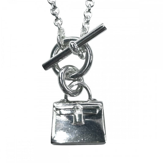 【開店SALE】 HERMES エルメス ネックレス ペンダント アミュレットケリー　 バッグモチーフ　 アクセサリー シルバー925 レディース 約10.3g【中古品】