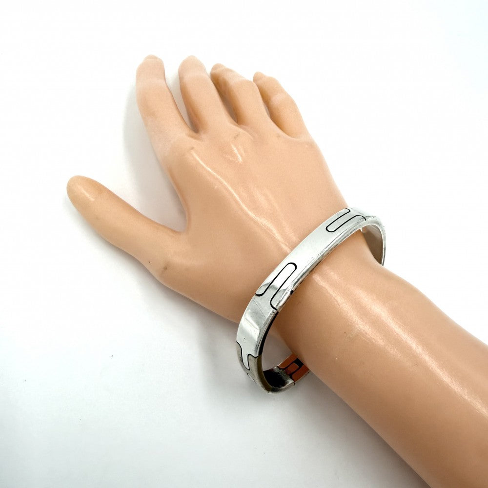 HERMES エルメス バングル ヘラクレス ブレスレット アクセサリー 小物 コンビ シルバー925 ブロンズ シルバー ブロンズ メンズ 約50.2g【中古品】