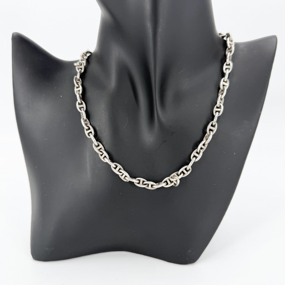 HERMES エルメス ネックレス シェーヌダンクル TPM チェーン ジュエリー 62コマ ヴィンテージ アクセサリー シルバー925 レディース 約29.9g【中古品】