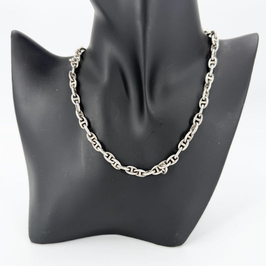 HERMES エルメス ネックレス シェーヌダンクル TPM チェーン ジュエリー 62コマ ヴィンテージ アクセサリー シルバー925 レディース 約29.9g【中古品】