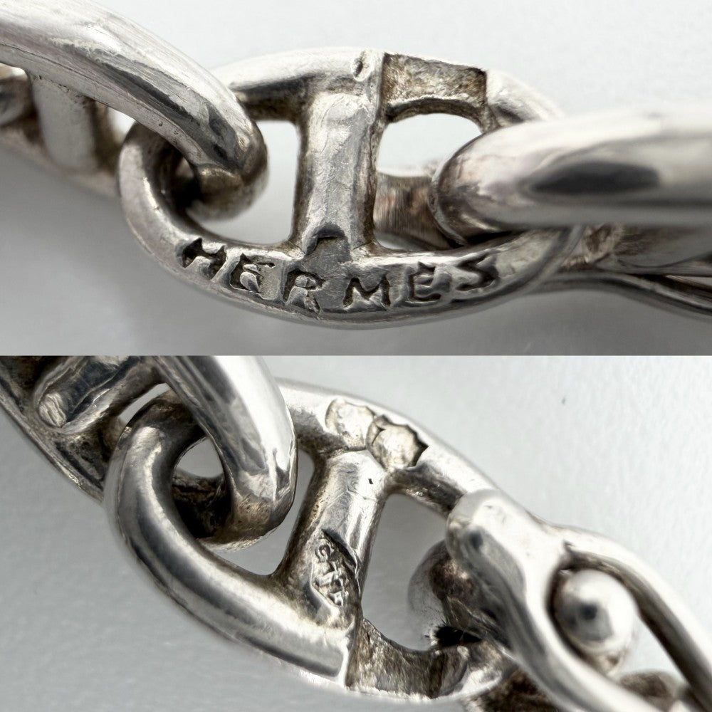 【開店SALE】 HERMES エルメス ネックレス シェーヌダンクル TPM チェーン ジュエリー 62コマ ヴィンテージ アクセサリー シルバー925 レディース 約29.9g【中古品】