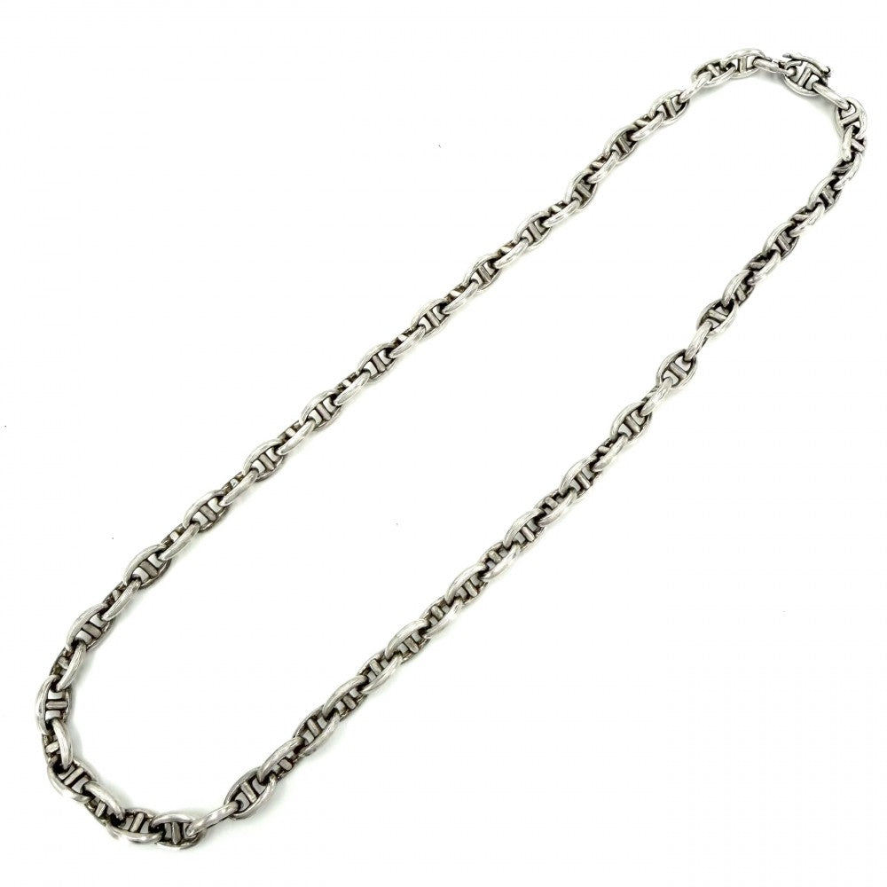 HERMES エルメス ネックレス シェーヌダンクル TPM チェーン ジュエリー 62コマ ヴィンテージ アクセサリー シルバー925 レディース 約29.9g【中古品】