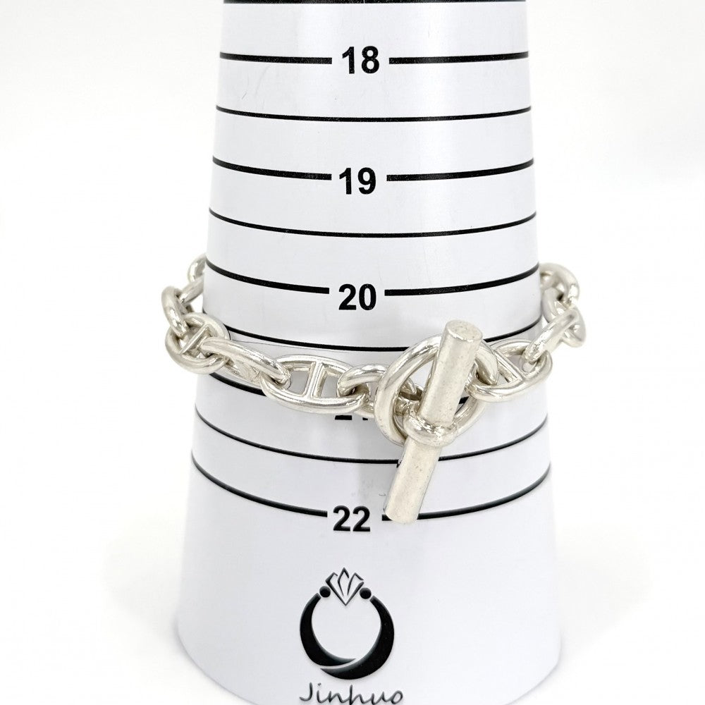 HERMES エルメス ブレスレット シェーヌダンクルGM アクセサリー ジュエリー 16コマ シルバー925 メンズ 約73.8g【中古品】