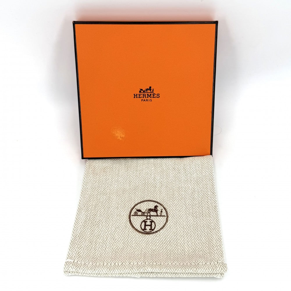 HERMES エルメス ネックレス Hエキップ ペンダント アクセサリー ホース パープル ピンク メンズ レディース バッファローホーン レザー イプノ シルバー金具 ユニセックス 約16.9g【中古品】