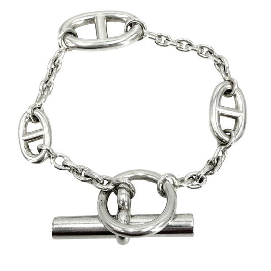 HERMES エルメス ブレスレット シェーヌダンクル ファランドール メンズ レディース シルバー925 ユニセックス 約25.0g【中古品】