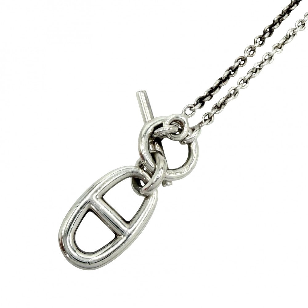 HERMES エルメス ネックレス シェーヌダンクル　アミュレット ペンダント ジュエリー アクセサリー シルバー925 ユニセックス 約10.6g【中古品】