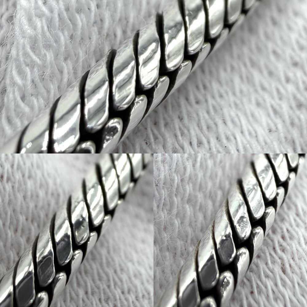 HERMES エルメス ネックレス スネークチェーン アクセサリー ヴィンテージ シルバー925 レディース 約23.2g【中古品】
