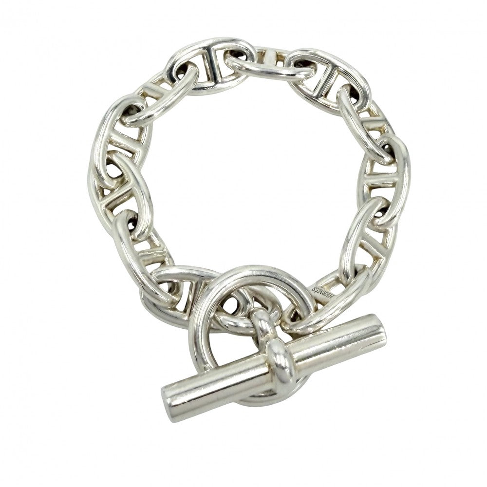 HERMES エルメス ブレスレット シェーヌダンクルGM アクセサリー ジュエリー シルバー925 メンズ 約62.3g【中古品】