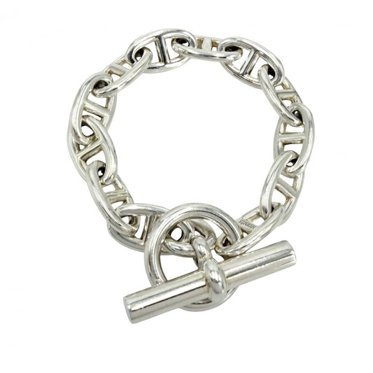 HERMES エルメス ブレスレット シェーヌダンクルGM アクセサリー ジュエリー シルバー925 メンズ 約62.3g【中古品】