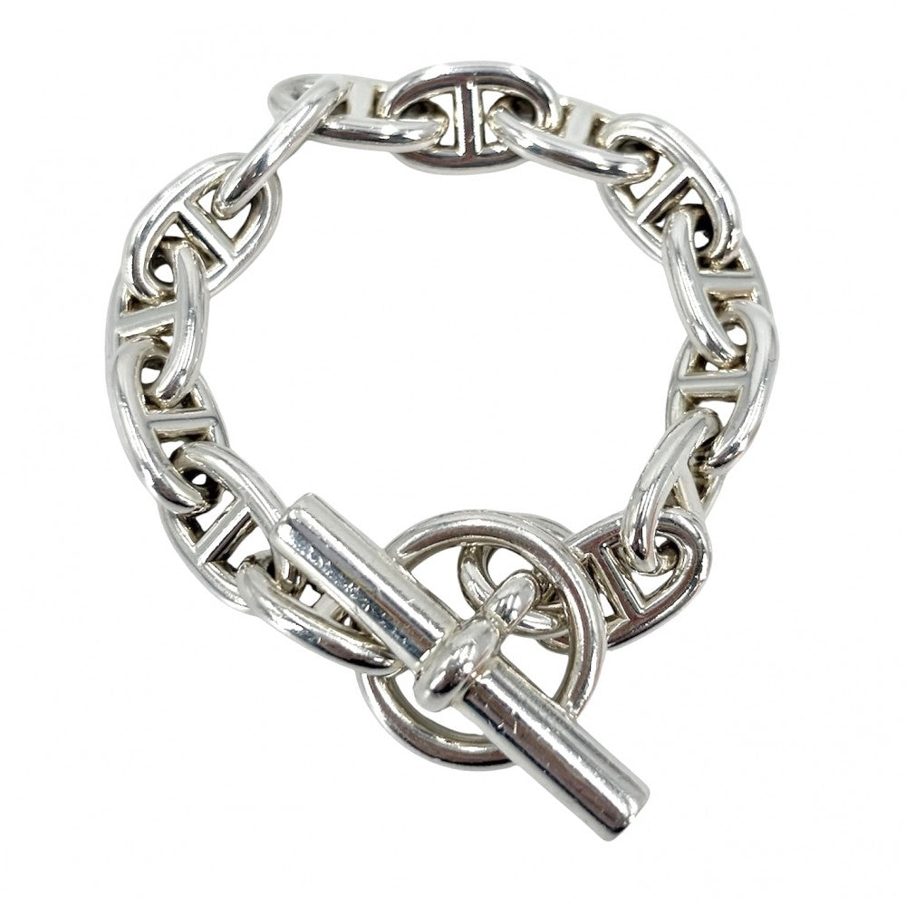 HERMES エルメス ブレスレット シェーヌダンクルMM アクセサリー ジュエリー 14コマ シルバー925 メンズ 約53.8g【中古品】