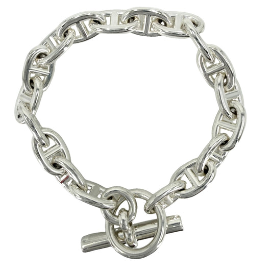 HERMES エルメス ブレスレット シェーヌダンクルMM アクセサリー ジュエリー 18コマ シルバー925 メンズ 約64.1g【中古品】