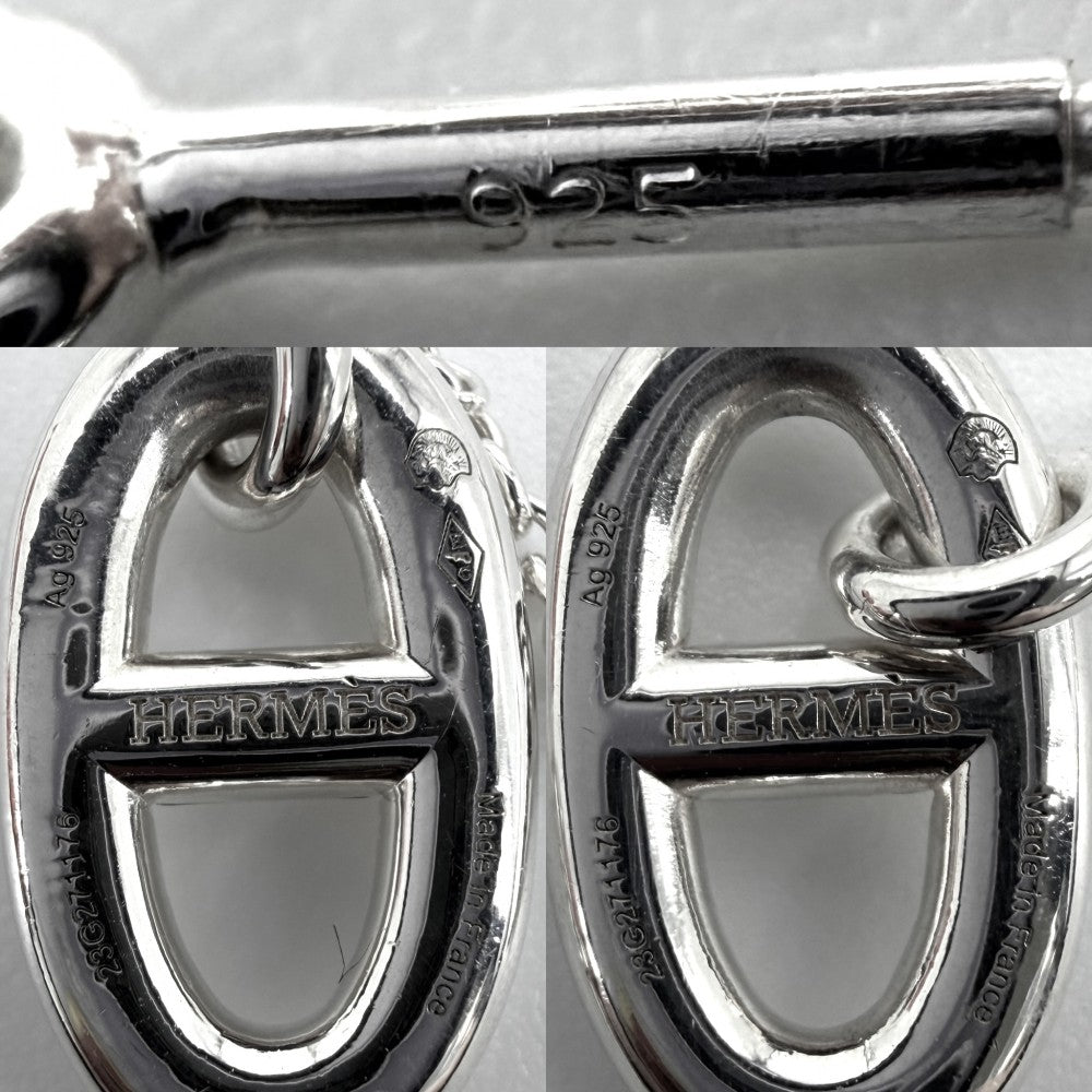 HERMES エルメス ピアス シェーヌダンクル ファランドールMM アクセサリー ジュエリー シルバー925 レディース 約7.0g【中古品】