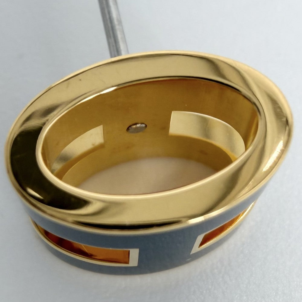 HERMES エルメス ピアス ポップアッシュ H アクセサリー ブラック 黒 ゴールド レディース 約5.1g【中古品】