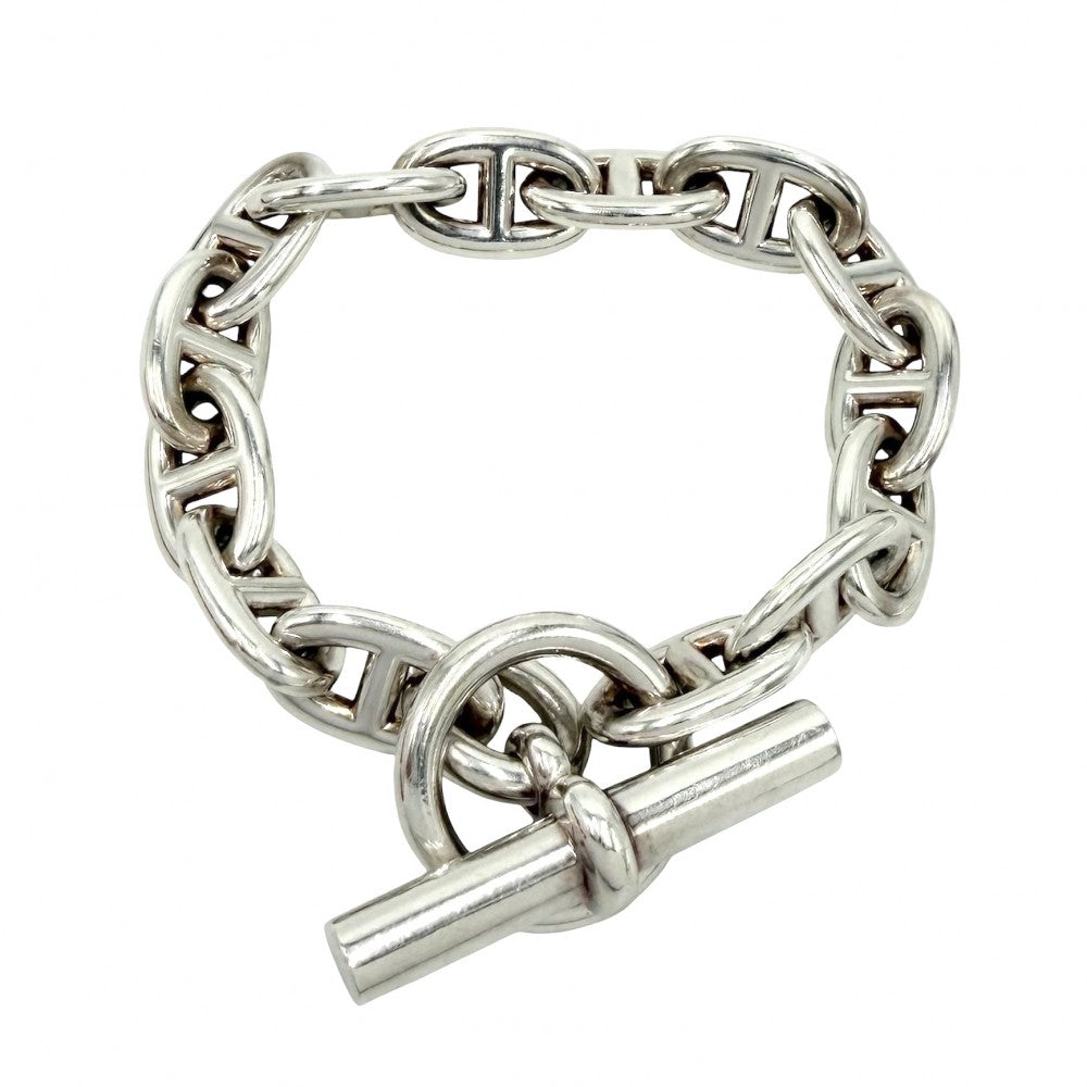 HERMES エルメス ブレスレット シェーヌダンクルMM アクセサリー ジュエリー 14コマ シルバー925 ユニセックス 約52.4g【中古品】