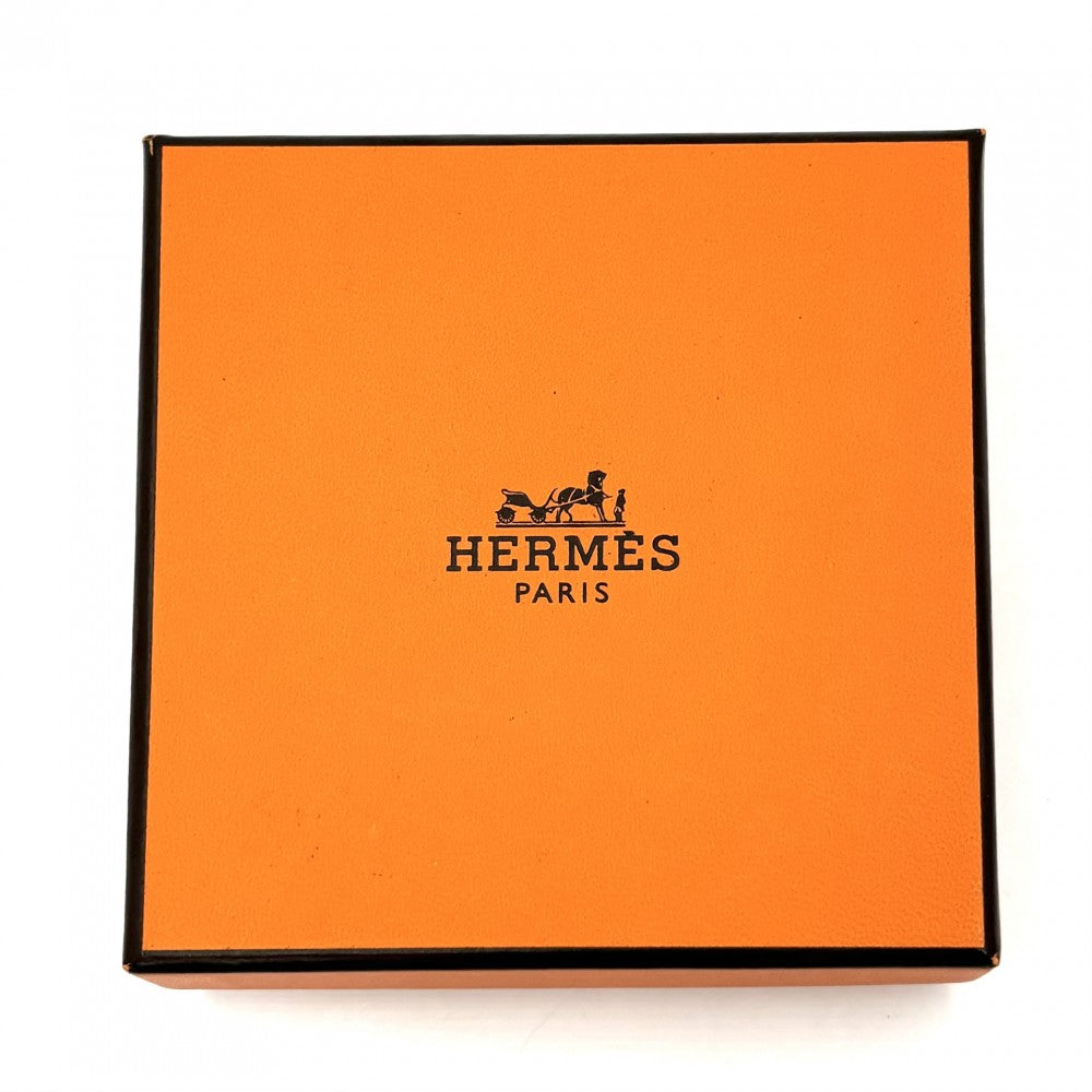 HERMES エルメス バングル コリエドシアン ブレスレット アクセサリー 小物 ウッド ブラウン 茶 シルバー金具 レディース 約25.8g【中古品】