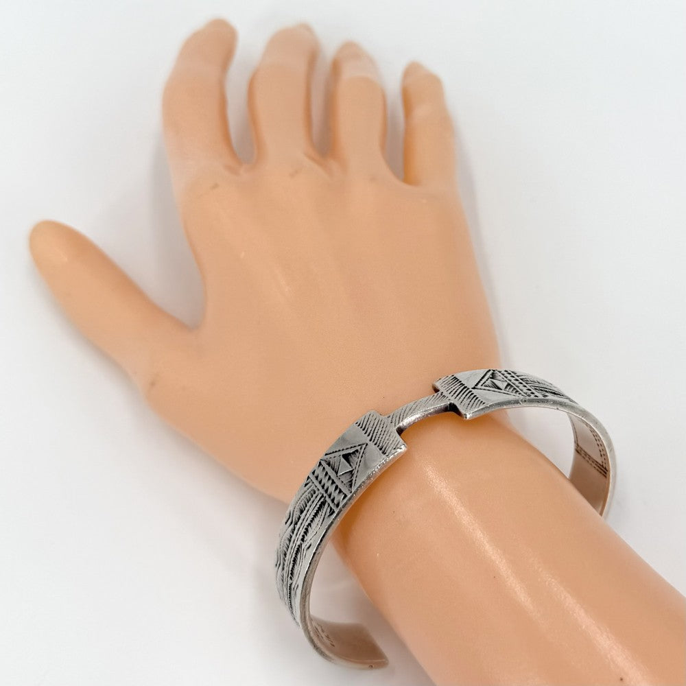 【開店SALE】 HERMES エルメス バングル トゥアレグ ブレスレット アクセサリー 小物 シルバー925 メンズ 約36.0g【中古品】