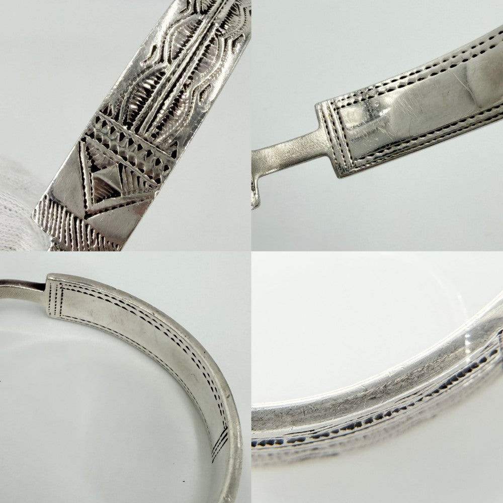 【開店SALE】 HERMES エルメス バングル トゥアレグ ブレスレット アクセサリー 小物 シルバー925 メンズ 約36.0g【中古品】