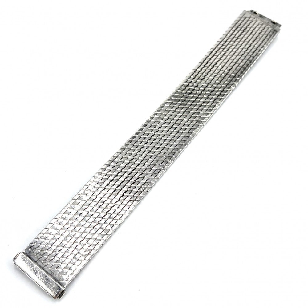 HERMES エルメス バングル メッシュ ブレスレット アクセサリー シルバー925 レディース 約97.0g【中古品】