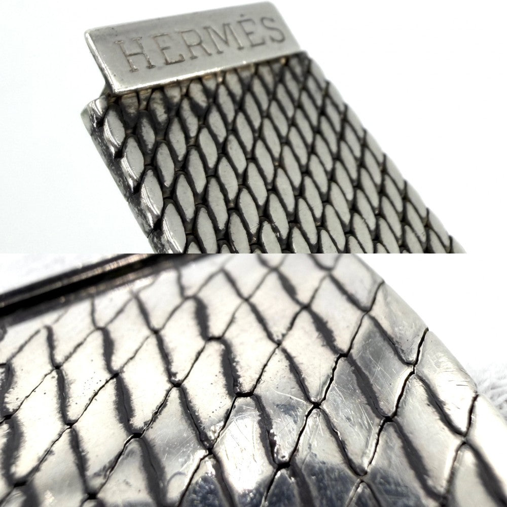HERMES エルメス バングル メッシュ ブレスレット アクセサリー シルバー925 レディース 約97.0g【中古品】