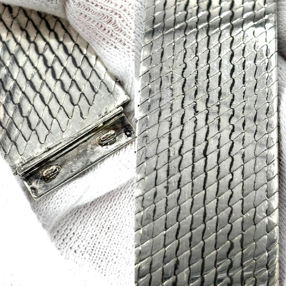 HERMES エルメス バングル メッシュ ブレスレット アクセサリー シルバー925 レディース 約97.0g【中古品】