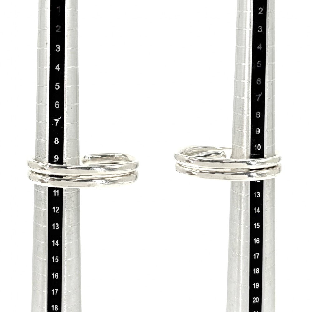 HERMES エルメス 指輪 シェーヌダンクル パンク アクセサリー ジュエリー ダブルリング 小物 52サイズ シルバー925 約11.5号 メンズ 約21.3g【中古品】