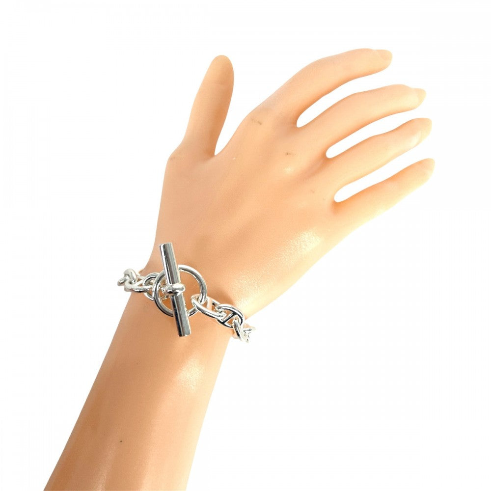 HERMES エルメス ブレスレット シェーヌダンクルPM アクセサリー ジュエリー 18コマ シルバー925 メンズ 約36.2g【中古品】