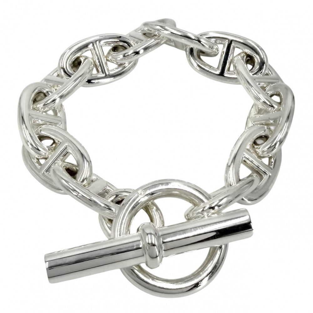 HERMES エルメス ブレスレット シェーヌダンクルTGM アクセサリー ジュエリー 12コマ シルバー925 メンズ 約111.5g【中古品】