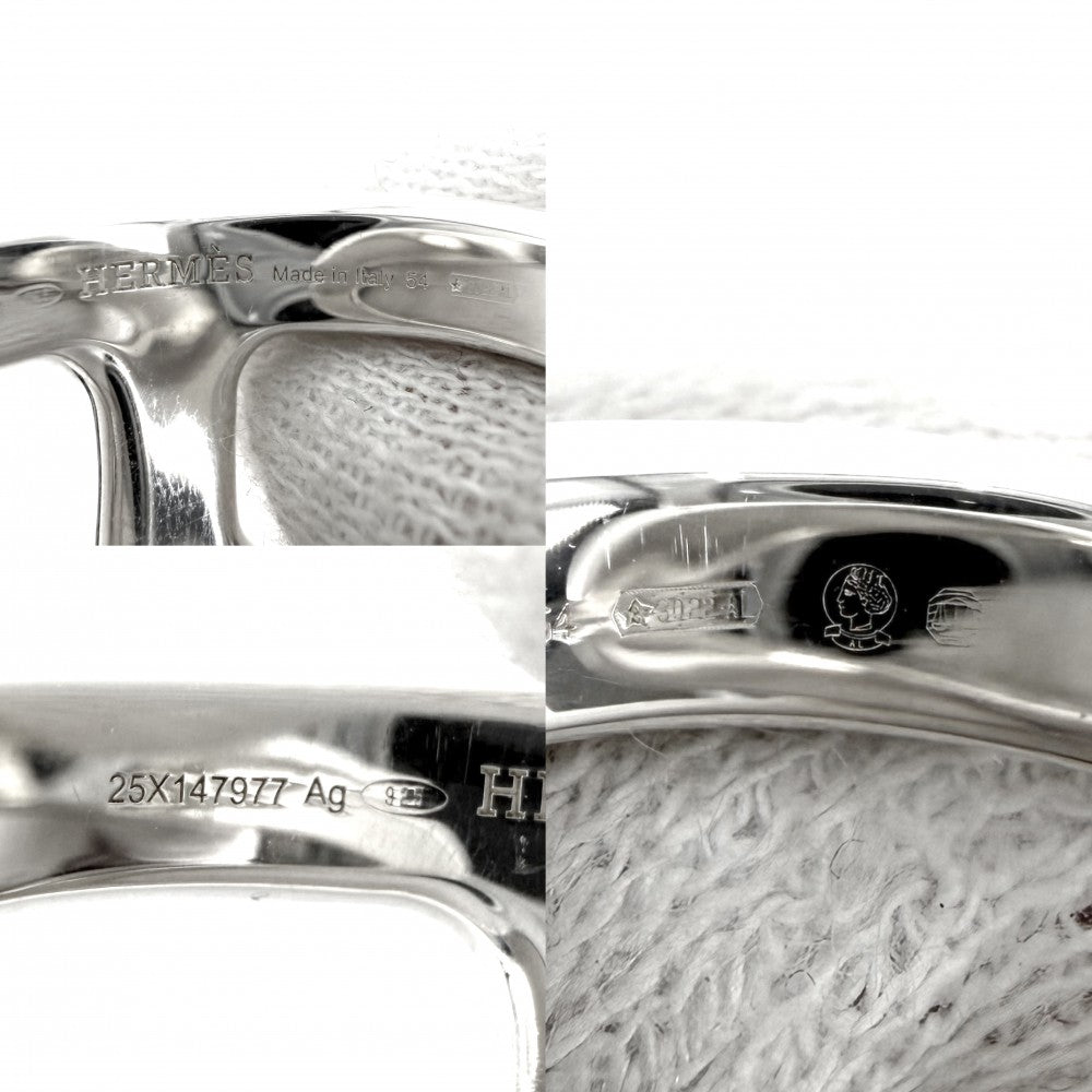 HERMES エルメス 指輪 オスモズPM リング アクセサリー ジュエリー 小物 54サイズ シルバー925 約14号 シルバー ユニセックス 約16.1g【中古品】