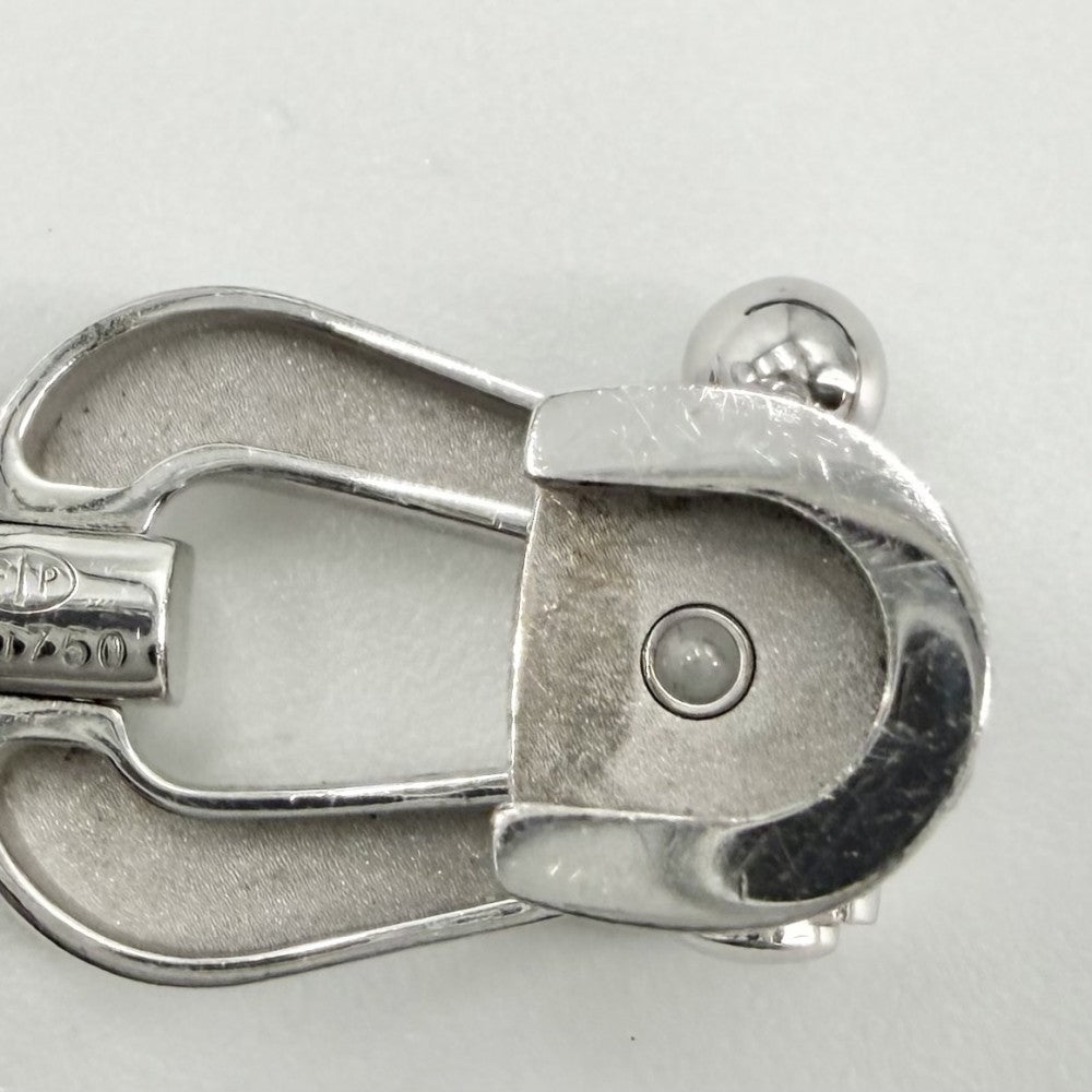 FRED フレッド ブレスレット フォース10 ラージモデル ジュエリー アクセサリー 18金WG Au750 メンズ レディース 16サイズ K18ホワイトゴールド ダイヤモンド カーキ系 ユニセックス 約16.7g【中古品】