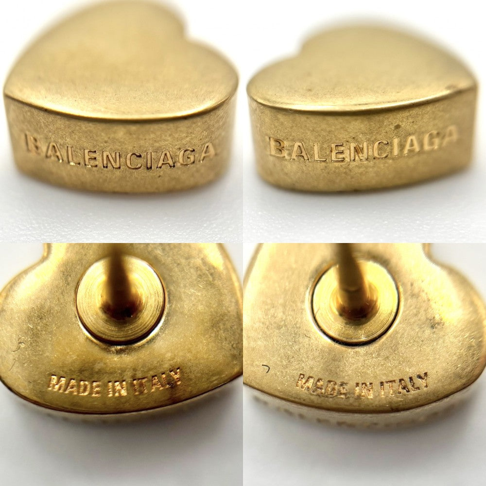 【開店SALE】 BALENCIAGA バレンシアガ ピアス ハート アクセサリー 小物 ゴールド レディース 約18.4g【中古品】