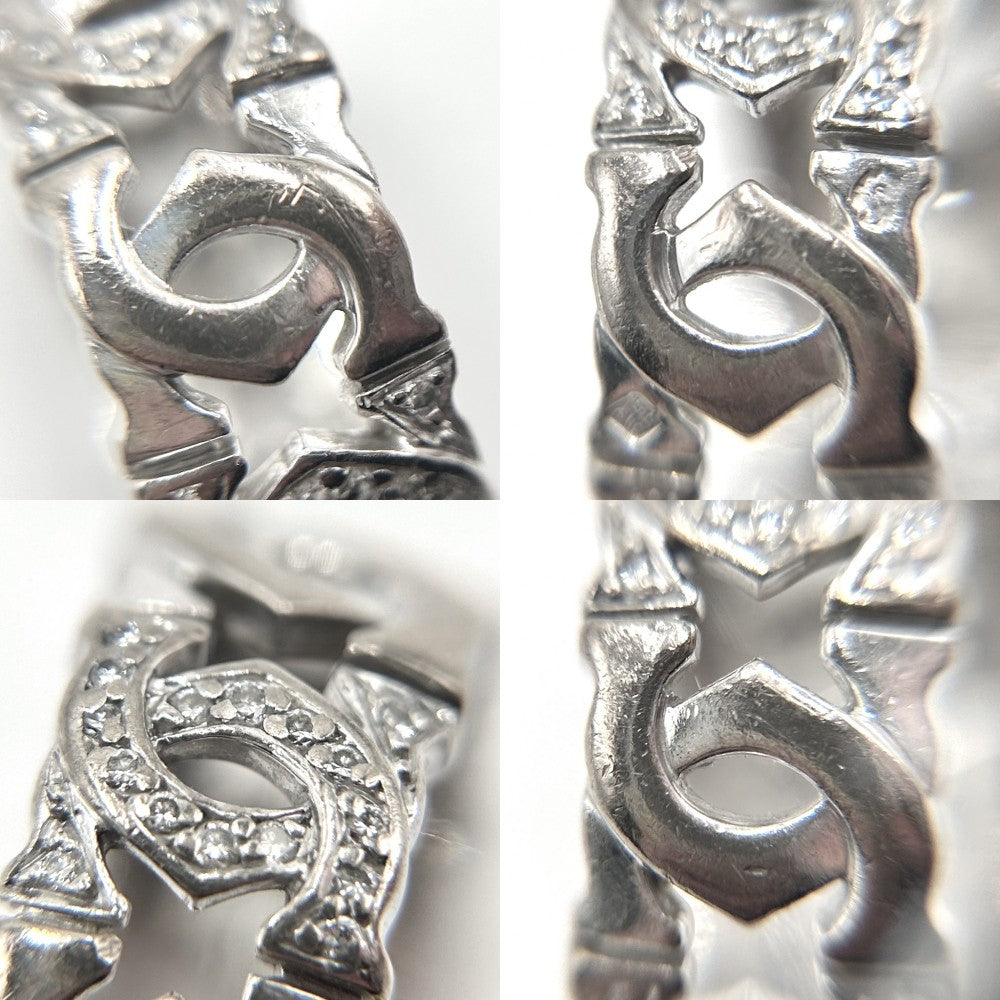 CARTIER カルティエ 指輪 アントルラセ ジュエリー アクセサリー 18金WG Au750 メンズ レディース K18ホワイトゴールド ダイヤモンド 約10号 ユニセックス 約8.3g【中古品】