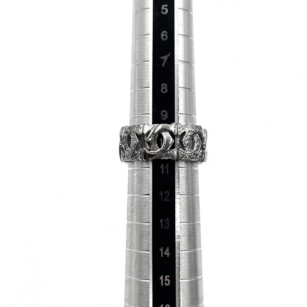 CARTIER カルティエ 指輪 アントルラセ ジュエリー アクセサリー 18金WG Au750 メンズ レディース K18ホワイトゴールド ダイヤモンド 約10号 ユニセックス 約8.3g【中古品】