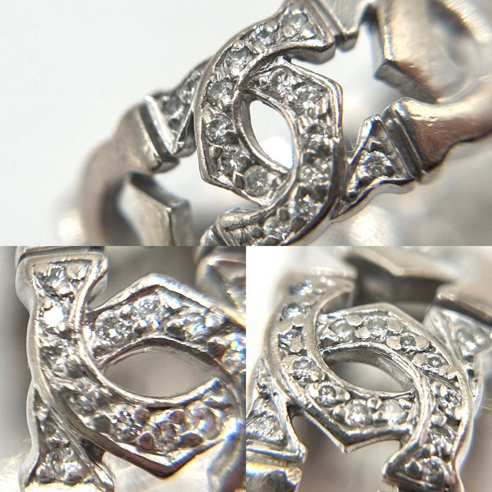 CARTIER カルティエ 指輪 アントルラセ ジュエリー アクセサリー 18金WG Au750 メンズ レディース K18ホワイトゴールド ダイヤモンド 約10号 ユニセックス 約8.3g【中古品】
