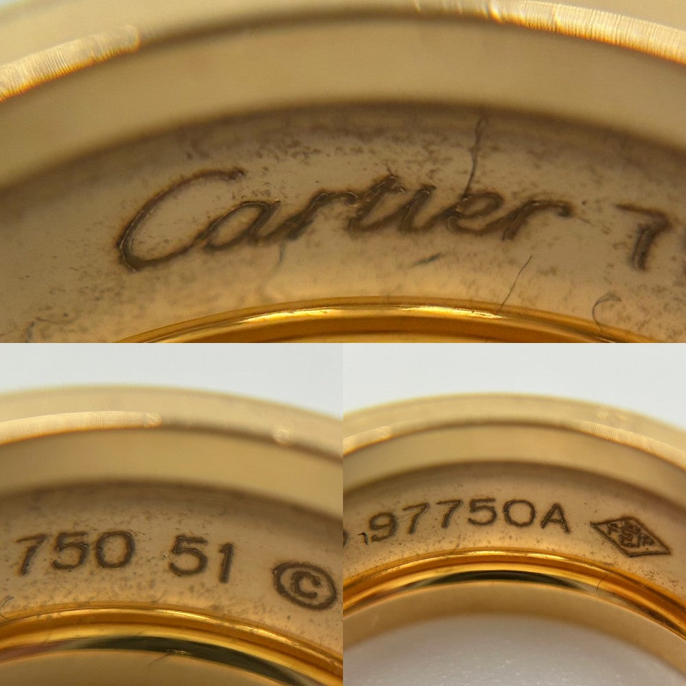 CARTIER カルティエ 指輪 パンテール ラッカーリング ジュエリー アクセサリー 750 パンサー K18ゴールド 約11号 ゴールド ブラック 黒 レディース【中古品】