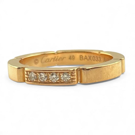 CARTIER カルティエ 指輪 マイヨンパンテールリング アクセサリー ジュエリー サイズ49 Au750 18金 K18ゴールド ダイヤモンド 約9号 ゴールド レディース 約3.8g【中古品】