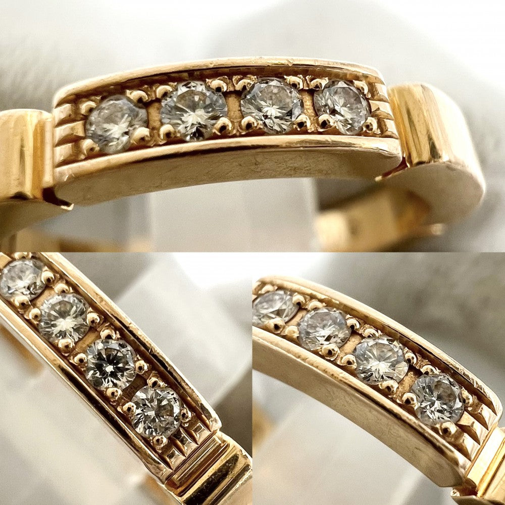 CARTIER カルティエ 指輪 マイヨンパンテールリング アクセサリー ジュエリー サイズ49 Au750 18金 K18ゴールド ダイヤモンド 約9号 ゴールド レディース 約3.8g【中古品】