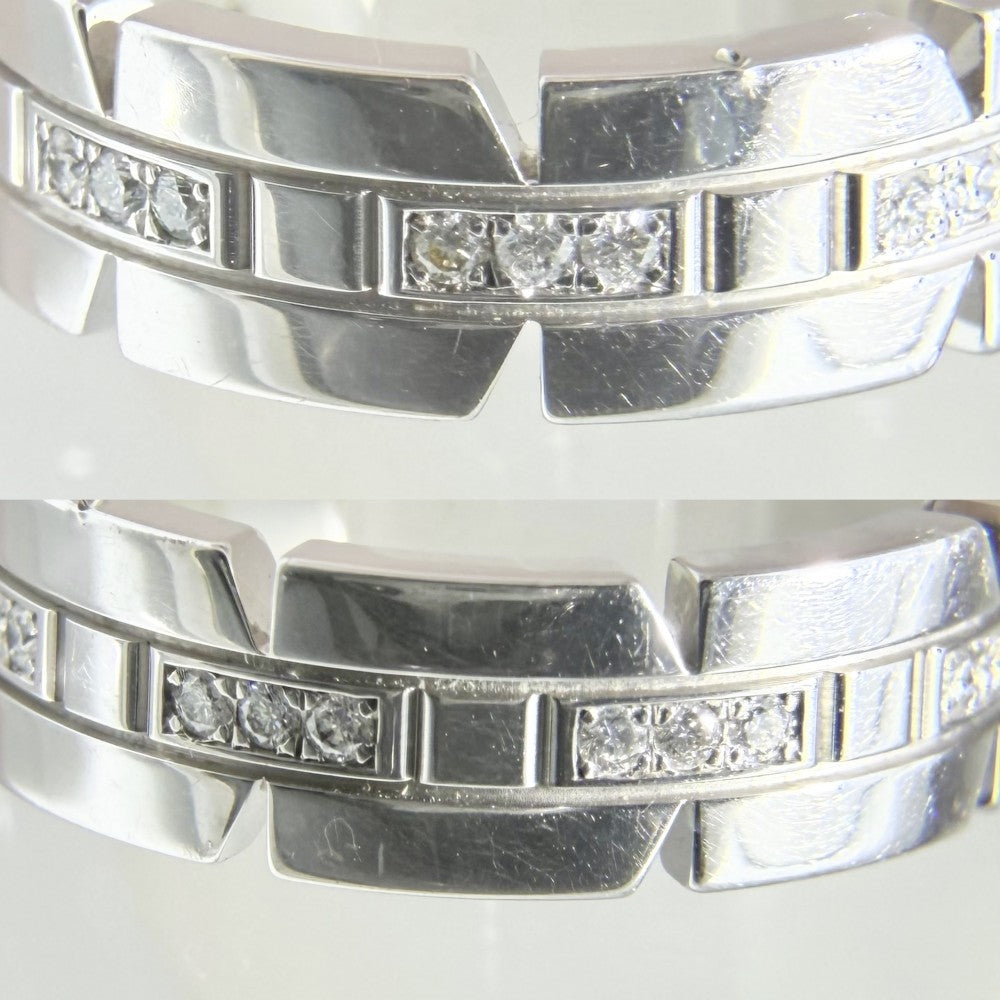 【開店SALE】 CARTIER カルティエ 指輪 タンク フランセーズ リング ジュエリー アクセサリー 51サイズ Au750 18金WG K18ホワイトゴールド ダイヤモンド 約11号 レディース 約8.6g【中古品】