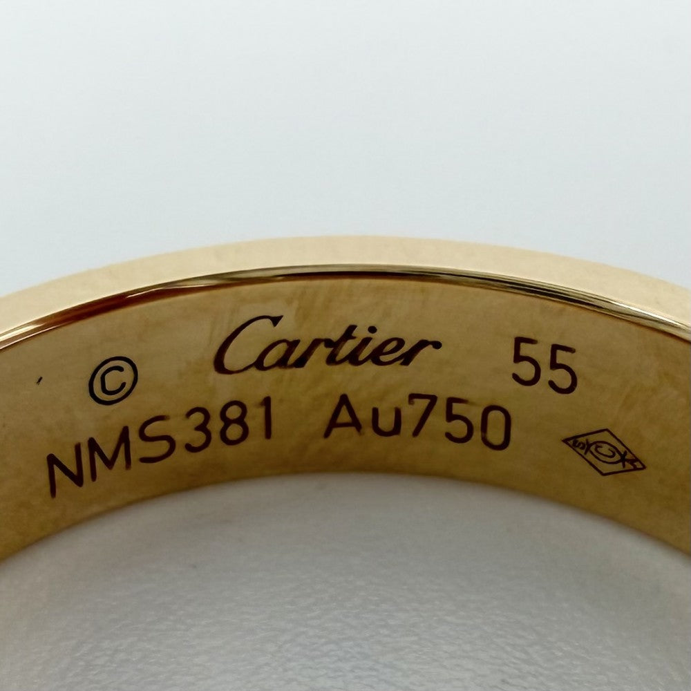 CARTIER カルティエ 指輪 ラブリング スモール パヴェ アクセサリー ジュエリー 18金YG Au750 K18イエローゴールド ダイヤモンド88石計0.31ctct 約15号 メンズ 約4.7g【中古品】