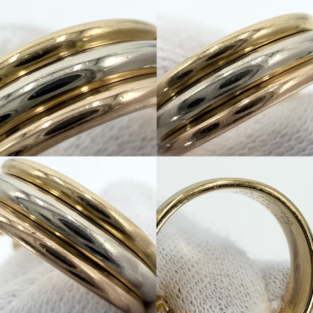 CARTIER カルティエ 指輪 ドゥーブルC 2C スリーカラー アクセサリー ジュエリー 18金YG/WG/PG Au750 サイズ50 K18イエローゴールド K18ホワイトゴールド K18ピンクゴールド ダイヤモンド 約10号 メンズ 約4.8g【中古品】