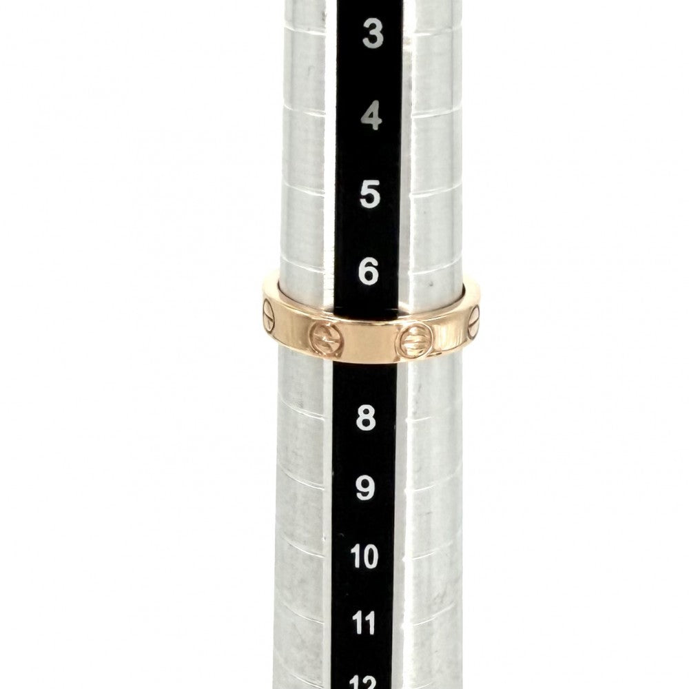 CARTIER カルティエ 指輪 ラブリング ソリテール ジュエリー アクセサリー 18金PG Au750 47サイズ K18ピンクゴールド ダイヤモンド0.28ct 約7号 レディース 約3.8g【中古品】