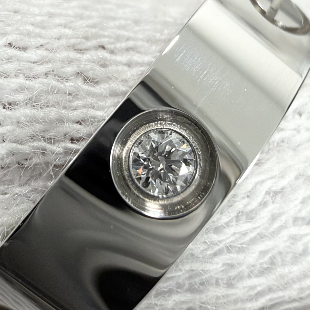 CARTIER カルティエ 指輪 ミニラブリング ジュエリー アクセサリー K18WG Au750 53サイズ K18ホワイトゴールド ダイヤモンド 約12.5号 B4050553 レディース 約5.0g【中古品】