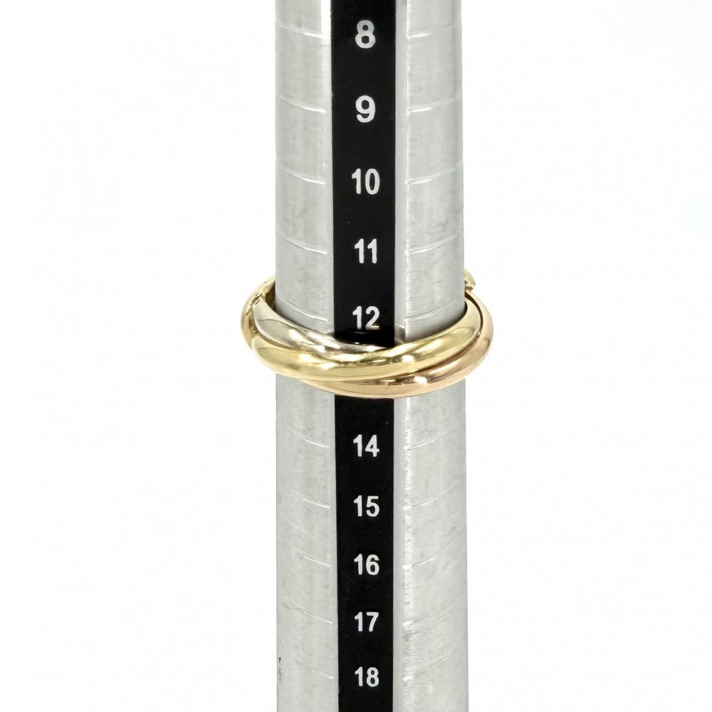 CARTIER カルティエ 指輪 パンテール トリニティ スリーカラー 18金YG/PG/WG パンサー K18イエローゴールド K18ホワイトゴールド K18ピンクゴールド エメラルド 約13号 レディース 約12.4g【中古品】