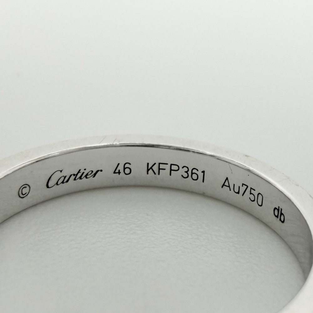 CARTIER カルティエ 指輪 ミニラブリング パヴェ ジュエリー アクセサリー LOVE 18金WG Au750 46サイズ K18ホワイトゴールド ダイヤモンド 約6号 B4218200 レディース 約2.0g【中古品】