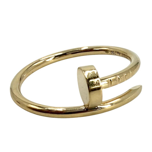 CARTIER カルティエ 指輪 ジュストアンクル リング ジュエリー 釘 アクセサリー Au750 18金YG 54サイズ K18イエローゴールド 約12.5号 レディース 約3.5g【中古品】