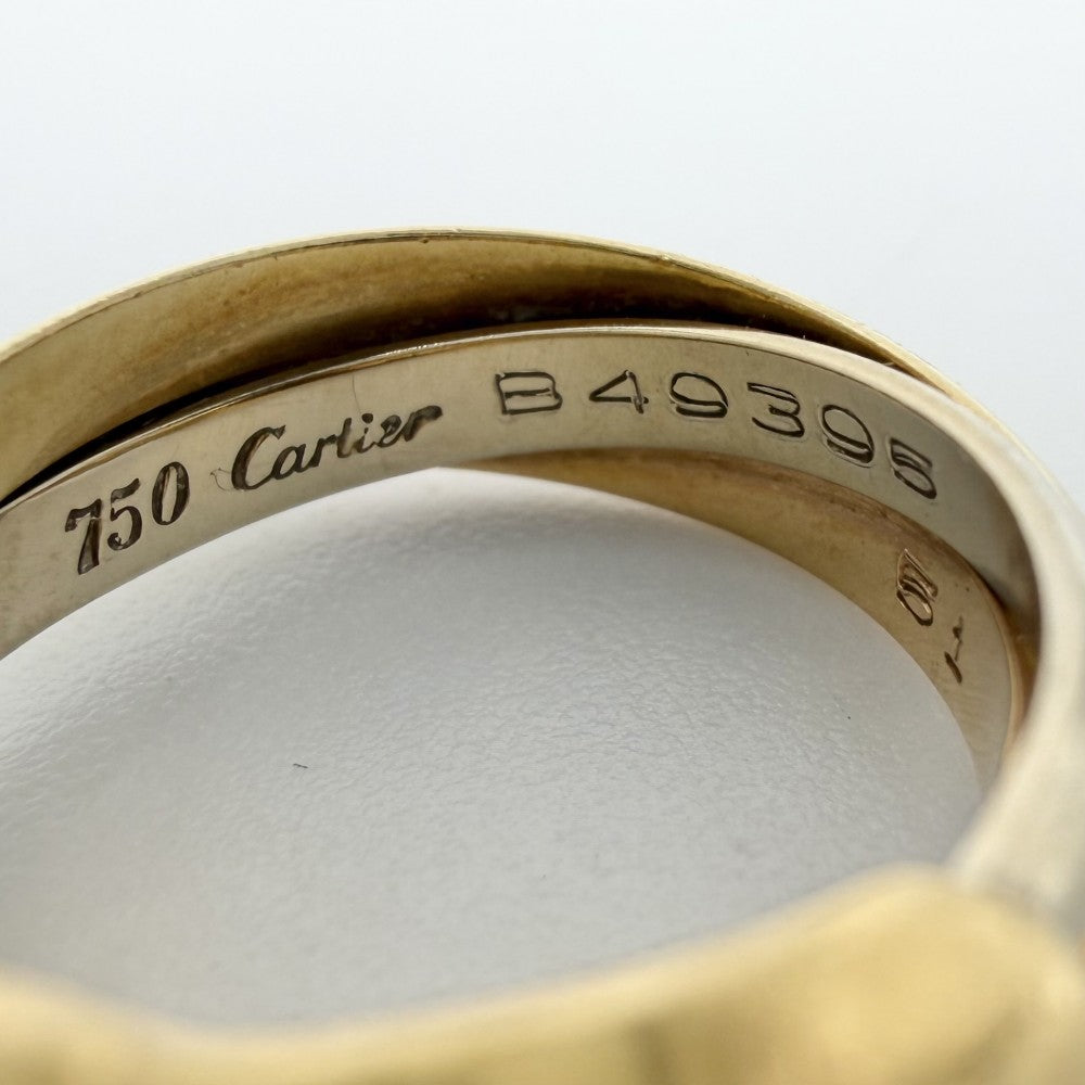CARTIER カルティエ 指輪 パンテール リング トリニティ スリーカラー ジュエリー アクセサリー パンサー K18イエローゴールド K18ホワイトゴールド K18ピンクゴールド エメラルド 約11号 レディース 約10.9g【中古品】